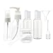 PYRUS Travel Bottles, Transparent Travel Bottle Set Lightweight Pump and Spray Plastic Containers Ideal for Cosmetic Shampoo Shower Gel
