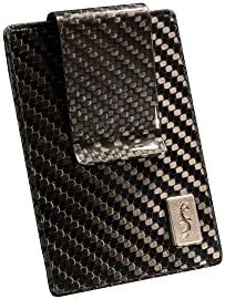 Common FibersMen's Fit Carbon Fiber Money Clip Slim Card Sleeve - Black Twill Weave