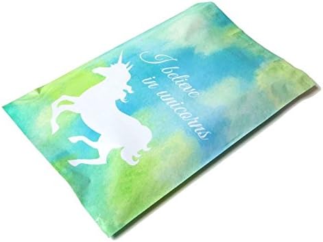 10x13 Blue Unicorn Poly Mailers – Self Sealing, Lightweight, Tear Resistant Bags – Designer Shipping Envelopes (100)