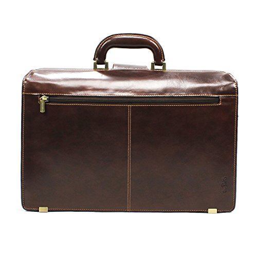 Tony Perotti Men's 17" Leather Laptop Lawyer's Business Briefcase