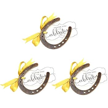 Amazon Com 24pcs Lucky Horseshoe Party Favors With Fench Ribbons