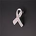 U7 Women Decoration Jewelry Platinum Plated CZ Inlaid Breast Cancer Awareness Pink Ribbon Brooch