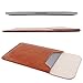 Allinside 13-13.3 inch Laptop Sleeve Case for MacBook Pro 14 2021-2024/MacBook Air 13 2010-2017/MacBook Pro 13 2010-2015, Waterproof PU Leather Laptop Sleeve Bag Protective Vertical Case Cover, Brown