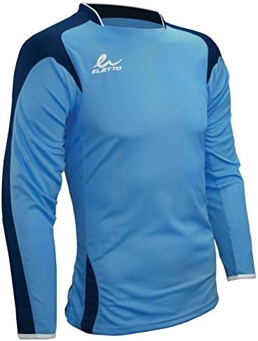 Eletto GK Fly Goalkeeper Jersey L/S (Small Adult, Sky Blue / Classic Navy)