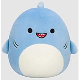Squishmallows, Rey the Blue Shark, 7.5 Inch Stuffed Plush Toy