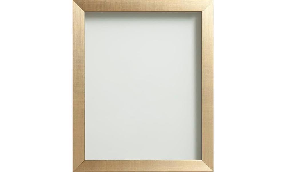 Frame Company Simpson Range Gold Picture Photo Frame, 10x8 inch *Choice of Sizes and Colours* Fitted with Real Glass