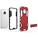 Moto X4 Case, CoverON Shadow Armor Series Modern Style Slim Hard Hybrid Phone Cover with Kickstand Case for Motorola Moto X4 (Moto X 4th Gen 2017) - Red