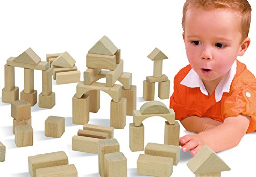 Eichhorn 100 naturfarbene Holzbausteine in der Trommel zur Aufbewahrung, FSC 100% zertifiziertes Buchenholz… – Bild 4