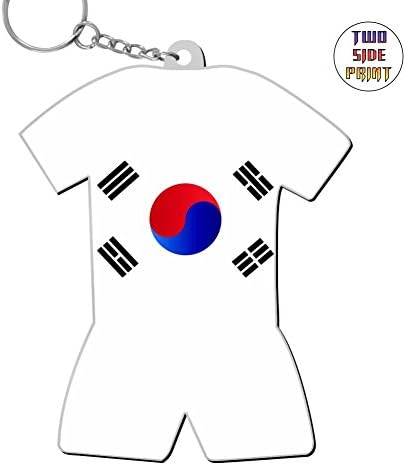 LZSCYZS Korean flag Custom Russia 2018 World Cup Football Key Chains Keyrings Handbag Chain