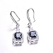 Merthus Womens 925 Sterling Silver Created Mystic Rainbow Topaz Dangle Earrings