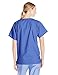 Landau Women's Short Sleeve Snap Front Scrub Top, Royal Blue, Large
