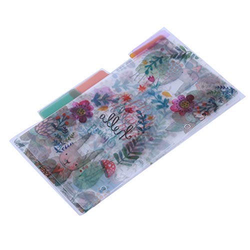 LJSLYJ Flower Pattern Art Paper Index Dividers Category Page Planners Notebook Sheet Binder Category Paper (A6,2)