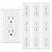 BESTTEN GFCI Outlet 15 Amp, GFI Receptacle Outlet with LED Indicator, Ground Fault Circuit Interrupter, Non-Tamper-Resistant, Wallplate Included, ETL Certified, 10 Pack, White