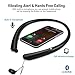 Bluetooth Headphones, Wireless Retractable Earbuds Neckband Headset Sports Sweatproof Earphones with Mic (Jet Black)