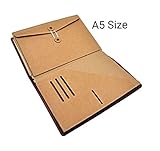 A5 Size Kraft Folder Credit Card Holder for Travelers Notebook Pockets For Receipts Bills Cash Checks