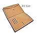 A5 Size Kraft Folder Credit Card Holder for Travelers Notebook Pockets For Receipts Bills Cash Checks