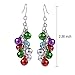 Christmas Jingle Bell Earrings - 2 Pairs Christmas Earring Set Costume Jewelry Gift for Women Girls Cute Festive Xmas Santa Clause Drop Dangle Earrings Festive Holiday Birthday Party Anniversary Gift