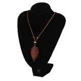 Dreamyth Women Original Wooden Handmade Leaf Pendant Necklace Cord Collar Necklace