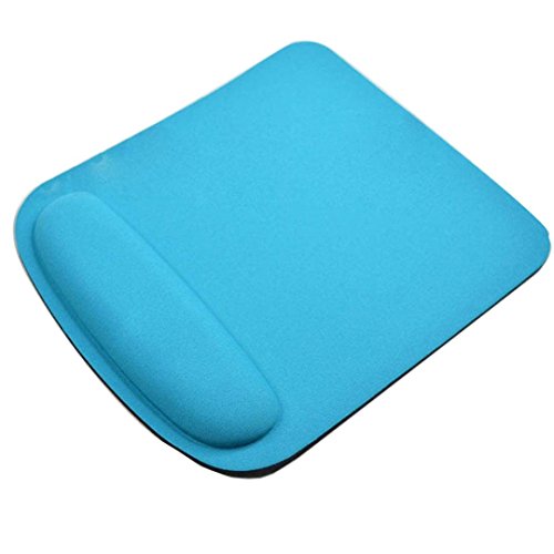 Mchoice Gel Wrist Rest Support Game Mouse Mice Mat Pad for Computer PC Laptop Anti Slip (Light Blue)