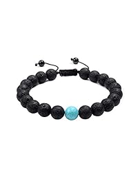 Jade - Pulsera de cuentas de relaciones de distancia para pareja, sin metal, JSL0029