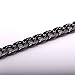 U7 Men Black Gun Plated 7mm Wide Classic Cuban Curb Link Chain Bracelet (Length 8.3