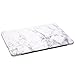 MOSISO Compatible with MacBook Pro 15 inch Case with Retina Display (model: A1398, Older Version, 2015 - end 2012 Release), Plastic Pattern Hard Shell Case&Keyboard Cover&Screen Protector,White Marble