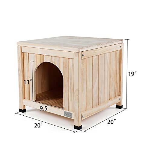 Petsfit Indoor Dog House, Small Dog House Wood with Elevated and