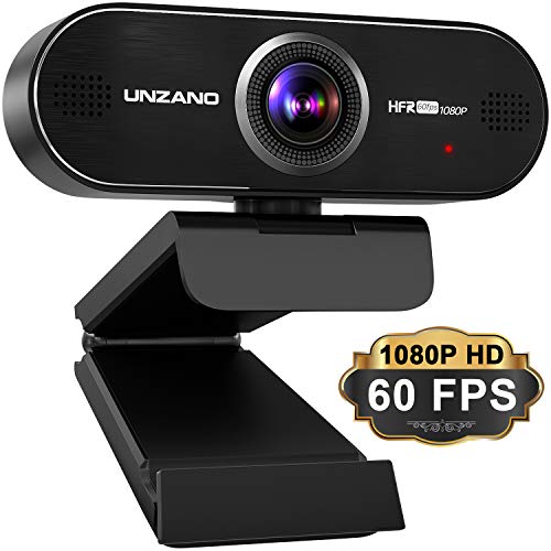 Unzano StreamCam 1080p 60fps Pro HD Streaming Webcam Autofocus