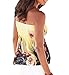 Women's Floral Print Strapless Blouse Shirt Top (US 6)