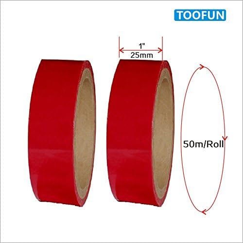 Tamper Evident Security Stickers，TOOFUN Safety Prevent Opened Tape Legend “Open Avoid”(25mmx 50m/ 2Roll Red Color)