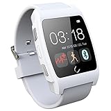 P PLATER® UX Smart Watch New Arrival WristWatch Activity Tracker Smart Wearable Device Smartwatch Heart Rate Monitor Bluetooth Sync. Sleep Monitor Pedometer Compass For iphone 4/4S/5/5C/5S Android Samsung S2/S3/S4/Note 2/Note 3 HTC Sony Blackberry White
