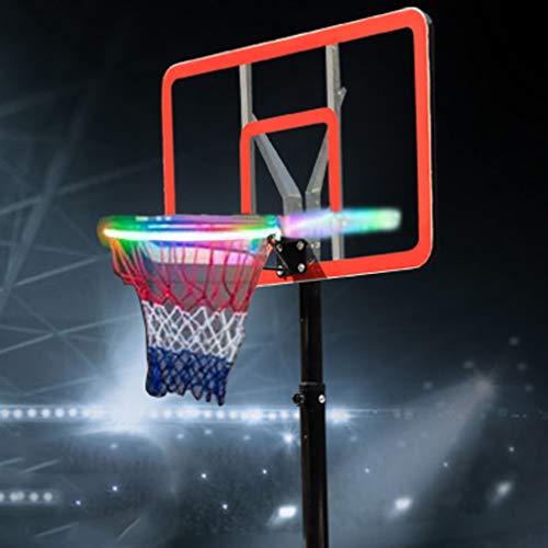 Differeye LED Basketball Hoop Rim Night Light Light Up Basketball Rim Solar Light - Thumbnail 6