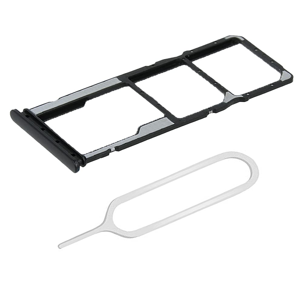 MMOBIEL DUAL SIM Card Slot Tray Holder Replacement Compatible with Xiaomi Redmi 9A 2020 - Incl. SIM Pin - Gray