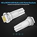 Partsam 10x White PC74 Twist Socket T5 Wedge 37 70 1-SMD 5050 LED Dashboard Instrument Cluster Light