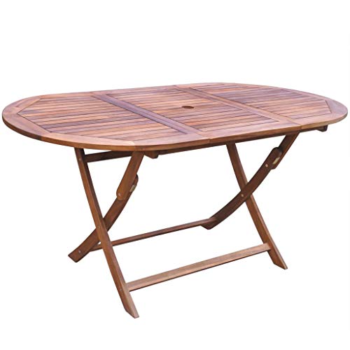 vidaXL Akazie Gartenmöbel 7-TLG. Klappbar Sitzgruppe Gartengarnitur Gartenset – Bild 4