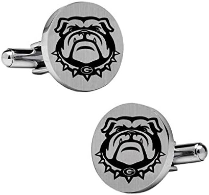 College Jewelry Georgia Bulldogs Stainless Steel Round Cufflinks