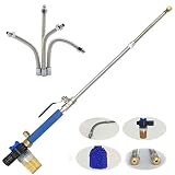 Hydro Jet Car Washer - 27'' Extendable High Pressure Power Washer Wand, Water Hose Attachment Nozzle, Flexible Glass Cleaning Tool with Snow Foam Cannon, Auto Watering Sprayer, Window Washing, 2 Tips