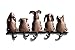 Cast Metal Puppy Lucky Dog Tails Pet Leash Hanger 5 Hook Wall Key Rack Holder 11