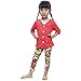 Jastore 3Pcs Baby Girls Flower Clothing Sets Coat+Shirt+Floral Pants (5T) Red