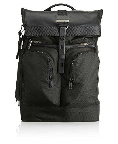 Tumi Men s Alpha Bravo London Roll-Top Backpack, Black 1041, One Size