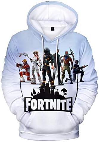 JIEFEIZHL Younth Girl Boy 3D Game Printed Sports Sweatshirt with Pockets