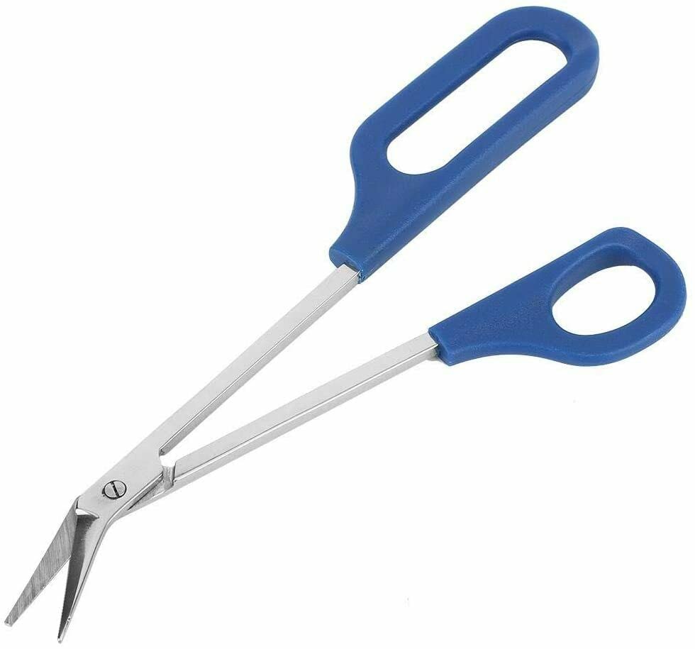 walgreen Xample Long Handle Toenail Scissor Clippers, Thick Nails Easy Reach Toenail Scissors Easy Ergonomic Elderly Cuticle for Women and Men (Blue), TNCLPR-2022