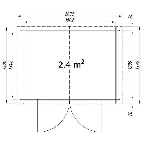 Festnight Abri de Jardin pour Bûches de Bois Chalet en Bois 2 x 1,5 m 19 mm