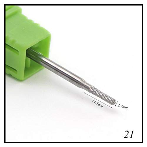 1pcs Carbide Tungsten Milling Cutter Burrs Electric Nail Drill Bit Cuticle Polishing Tools for Manicure Drill 21