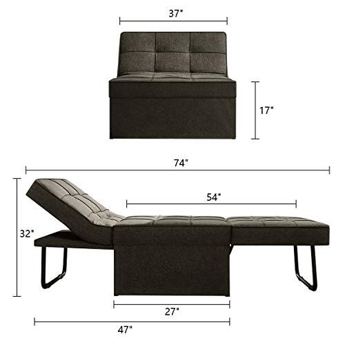 Vonanda Sofa Bed, Convertible Chair 4 in 1 MultiFunction Folding
