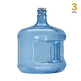 BPA-Free Reusable Plastic Water Bottle Gallon Jug Container - Made in USA (3 Gallon)