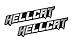 ERPART Silver on Black Highly Polished Aluminum Hellcat Hell Cat Emblem Badge Nameplate Logo Decal Rare Compatible with Dodge Challenger Charger Jeep Chrysler (Pack of 2)