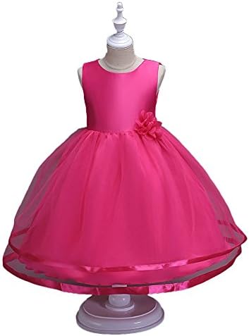 Ealafee Fuschia Floor Length Bridesmaid Wedding Pageant Flower Girls Dresses