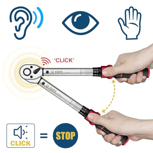 VANPO Bicycle Torque Wrench, 1-25 Nm, 1/4 Inch Torque Wrench Set with 30 S2 Bits, ±3% Precision, 72 Tooth Ratchet, Small Torque Wrench for MTB Bike, Motorcycle, Maintenance and Repair