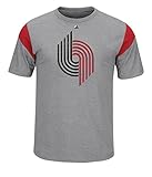 VF LSG Killer Instinct Program NBA Men's Short Sleeve Crew Neck Tee, Large, Athletic Gray Heather-Red